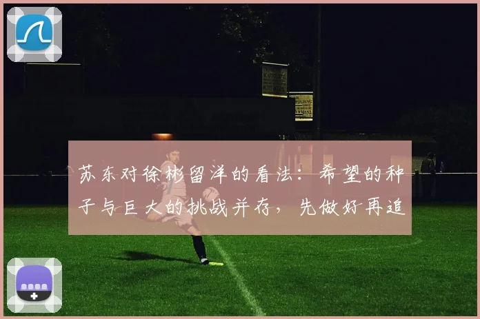 苏东对徐彬留洋的看法：希望的种子与巨大的挑战并存，先做好再追求完美